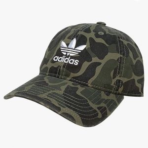 adidas Womens Originals Relaxed Fit Strapback Cap Forest Camo